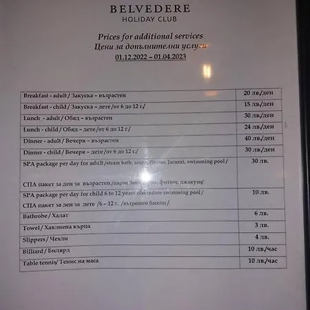 Belvedere Holidey Clab L403 Banszko